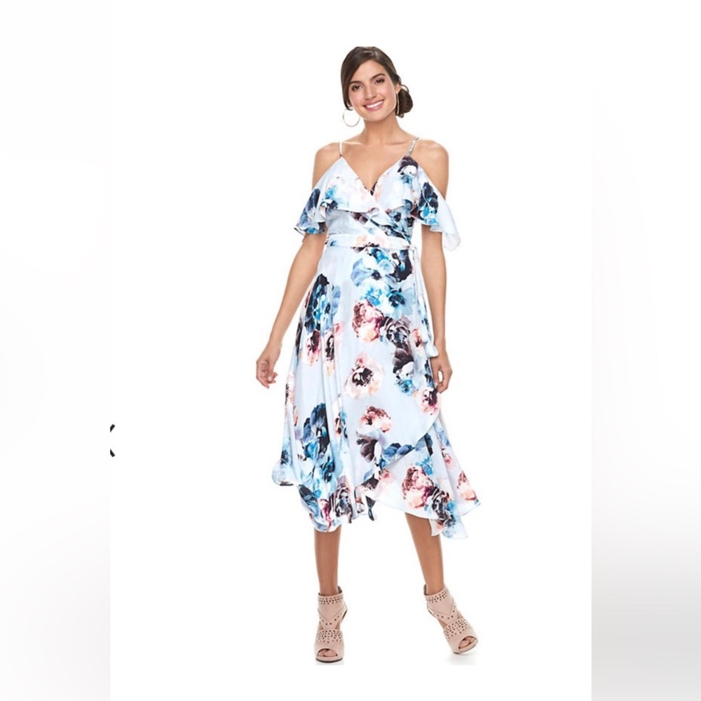 Jennifer Lopez Floral Wrap Dress